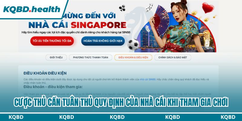 Sin88 - Đánh Giá Chi Tiết Nền Tảng Giải Trí Online 4 Cược thủ cần tuân thủ quy định của nhà cái khi tham gia chơi